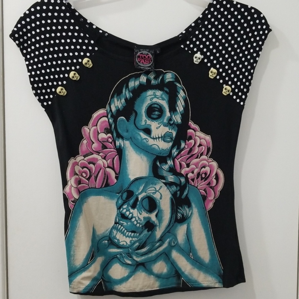 Too Fast Brand Dia de Los Muertos tee